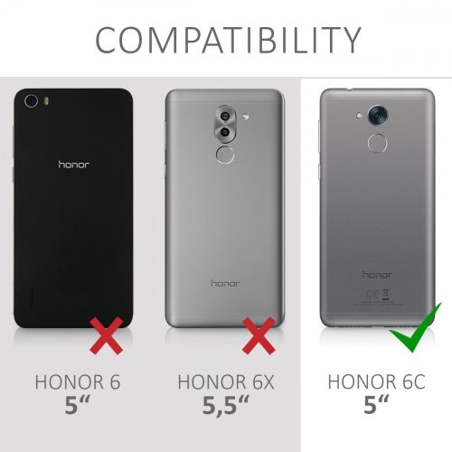 Husa Huawei Honor 6C, Piele ecologica, Maro, 43528.01
