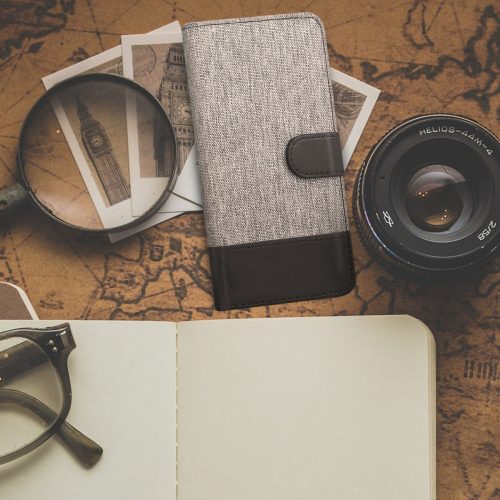 Husa Blackview A10, Textil, Gri, 43720.01