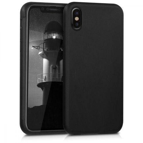 Husa Apple iPhone X / iPhone XS, Silicon, Negru, 43750.01