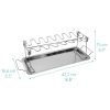 Raft pentru aripioare si pulpe Navaris, 42.7x16.6x15 cm, otel inoxidabil, 43682