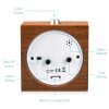 Ceas cu alarma analogic din lemn Snooze Retro, 43906