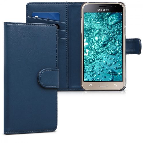 Husa Samsung Galaxy J3 (2016), Piele ecologica, Albastru, 40583.17