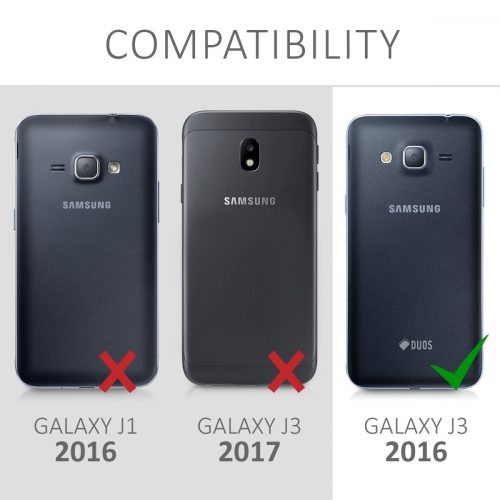 Husa Samsung Galaxy J3 (2016), Piele ecologica, Albastru, 40583.17