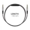 Cablu pentru casti, Kwmobile, Gri, Plastic, 44134.01