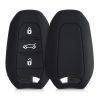 Husa Cheie Auto pentru Peugeot / Citroen - 3 Butoane - Keyless Go, Silicon, Negru, 44154.01