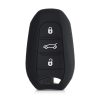 Husa Cheie Auto pentru Peugeot / Citroen - 3 Butoane - Keyless Go, Silicon, Negru, 44154.01