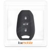 Husa Cheie Auto pentru Peugeot / Citroen - 3 Butoane - Keyless Go, Silicon, Negru, 44154.01