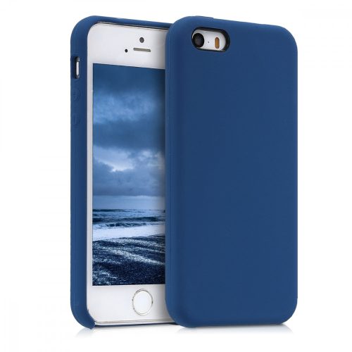 Husa Apple iPhone 5 / iPhone 5s / iPhone SE, Silicon, Albastru, 42766.17