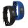 Set 2 Curele pentru Garmin Vivofit 4, kwmobile, Silicon, Albastru / Negru, 44228.01
