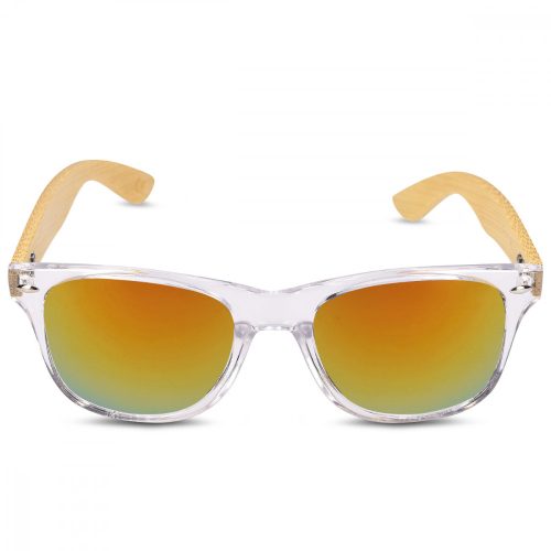 Ochelari de soare unisex Navaris, UV400, Bambus, Galben, 40731.03.09