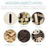 Hotel pentru insecte din lemn de pin Navaris, 24.5 x 28 x 7.5 cm, Maro, 44341