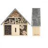 Hotel pentru insecte din lemn de pin Navaris, 24.5 x 28 x 7.5 cm, Maro, 44341