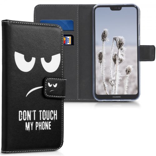 Husa Huawei P20 Lite, Piele ecologica, Negru, 44364.02