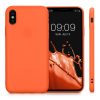 Husa Apple iPhone X / iPhone XS, Silicon, Portocaliu, 43940.69