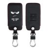 Husa Cheie Auto pentru Renault / Dacia - 4 Butoane - Keyless Go, Piele ecologica, Negru, 44637.01