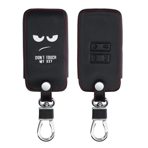 Husa Cheie Auto pentru Renault / Dacia - 4 Butoane - Keyless Go, Piele ecologica, Negru, 44637.01