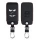 Husa Cheie Auto pentru Renault / Dacia - 4 Butoane - Keyless Go, Piele ecologica, Negru, 44637.01