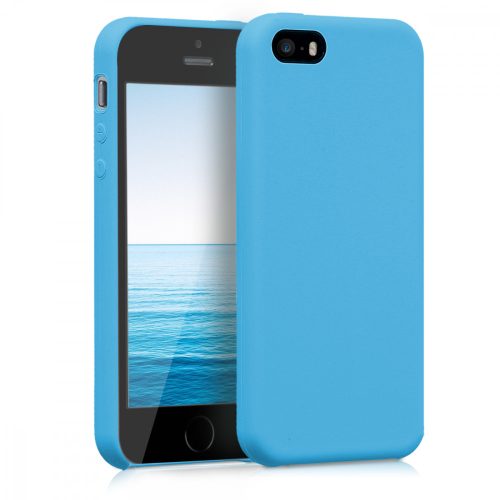 Husa Apple iPhone 5 / iPhone 5s / iPhone SE, Silicon, Albastru, 42766.23