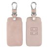 Husa Cheie Auto pentru Renault / Dacia - 4 Butoane - Keyless Go, Piele ecologica, Rose Gold, 44135.81