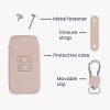 Husa Cheie Auto pentru Renault / Dacia - 4 Butoane - Keyless Go, Piele ecologica, Rose Gold, 44135.81