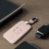 Husa Cheie Auto pentru Renault / Dacia - 4 Butoane - Keyless Go, Piele ecologica, Rose Gold, 44135.81