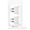 Set 2 Adaptoare de calatorie tip I pentru Australia, Kwmobile, Alb, Plastic, 44716.01