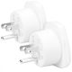 Set 2 Adaptoare de calatorie tip B pentru SUA, Kwmobile, Alb, Plastic, 44716.02