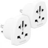 Set 2 Adaptoare de calatorie tip B pentru SUA, Kwmobile, Alb, Plastic, 44716.02