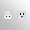 Set 2 Adaptoare de calatorie tip B pentru SUA, Kwmobile, Alb, Plastic, 44716.02