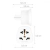 Set 2 Adaptoare de calatorie tip B pentru SUA, Kwmobile, Alb, Plastic, 44716.02