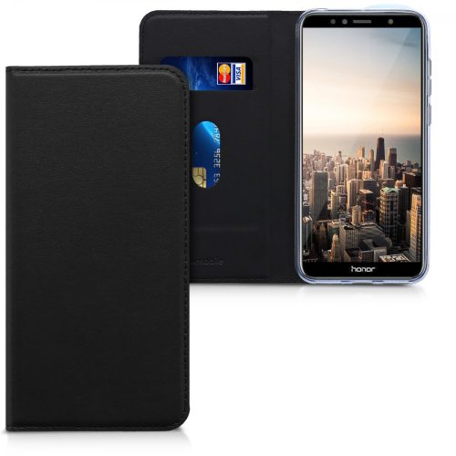Husa Huawei Honor 7A, Piele ecologica, Negru, 44826.01