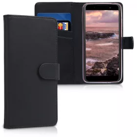 Husa Wiko Lenny 5, Piele ecologica, Negru, 44844.01