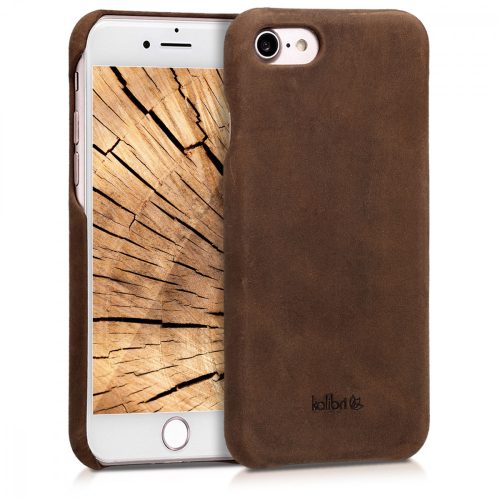 Husa Apple iPhone 8 / iPhone 7 / iPhone SE 2, Piele naturala, Maro, 39345.05