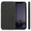 Husa Apple iPhone X / iPhone XS, Textil, Negru, 43479.01