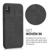 Husa Apple iPhone X / iPhone XS, Textil, Negru, 43479.01