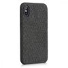 Husa Apple iPhone X / iPhone XS, Textil, Negru, 43479.01