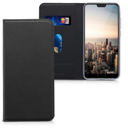 Husa Huawei Honor 10, Piele ecologica, Negru, 44885.01