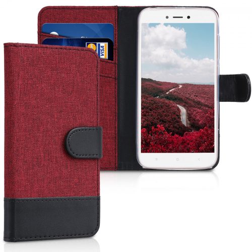 Husa Xiaomi Redmi 5A, Textil, Rosu, 43842.20