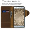 Husa Sony Xperia XZ2 Premium, Piele naturala, Maro, 45007.05