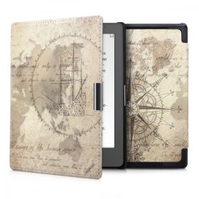   Husa pentru Kobo Aura Edition 1, Piele ecologica, Maro, 31484.26