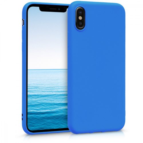 Husa Apple iPhone X / iPhone XS, Silicon, Albastru, 43940.104