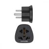 Set 2 Adaptoare de calatorie tip D pentru Emiratele Arabe Unite, Kwmobile, Negru, Plastic, 45236.05
