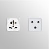 Set 2 Adaptoare de calatorie tip D pentru Emiratele Arabe Unite, Kwmobile, Alb, Plastic, 44716.05
