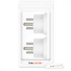 Set 2 Adaptoare de calatorie tip D pentru Emiratele Arabe Unite, Kwmobile, Alb, Plastic, 44716.05