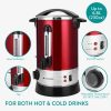 Fierbator vin fiert si apa calda Navaris, 6.8 L, 950 W, distribuitor cu robinet, rosu, metal