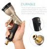 Pistol pentru stropit de inalta presiune Navaris, Ergonomic, 8 modele de pulverizare, 45304.02