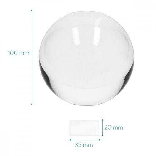 Glob de sticla cu sport Navaris pentru fotografii/ decor, 100 mm, 45357.26