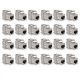 Set 24 Mufe CAT6A de 10 Gbit pentru cabluri Ethernet RJ45, Kwmobile, Argintiu, Metal, 45358.24