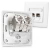 Set 6 Mufe CAT6A de 10 Gbit pentru cabluri Ethernet RJ45, Kwmobile, Argintiu, Metal, 45358.06