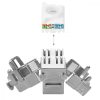Set 6 Mufe CAT6A de 10 Gbit pentru cabluri Ethernet RJ45, Kwmobile, Argintiu, Metal, 45358.06
